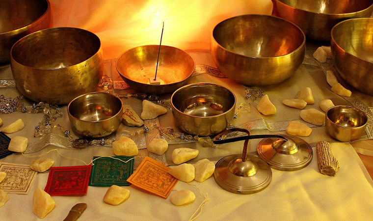 Meditación con cuencos tibetanos - Portada