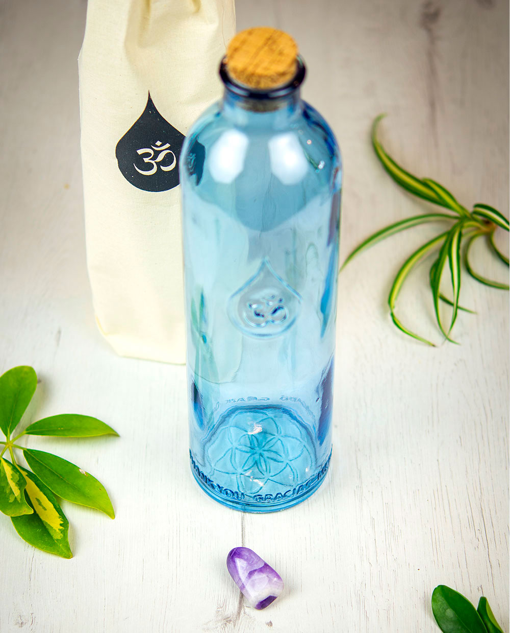 Botella Vidrio Reciclado, OmWater
